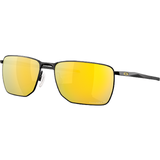 Oakley Mand OO4142 Ejector 414214 Solbriller Metal Sort Guld Firkantet Polariseret Prizm