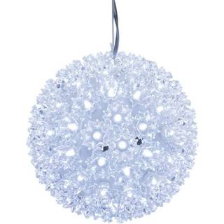 Vickerman X120605 6 tommer Starlight-sfære julepynt med koldt hvidt lys i bred vinkel, 50 LED-lys