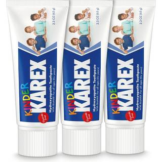 Kinder Karex Hydroxyapatite Kids Toddler Toothpasta I Fluorid Free I Klinisk testet I 2.3 oz (Pack of 3)