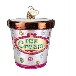 Old World Christmas Ornaments: Ice Cream Lover Gaver Glass blæst ornamenter til juletræ karton