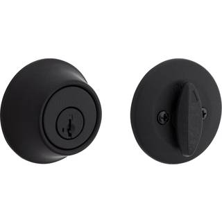 Kwikset Matte Black SmartKey Deadbolt 2-3/4 in.