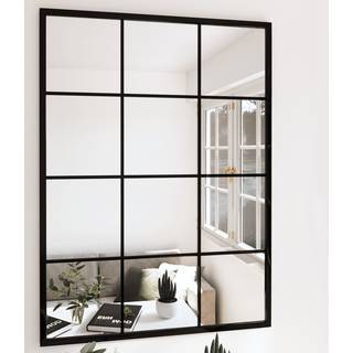 vægspejl 2 stk. 80x60 cm metal sort