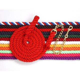 Hård 1 flettet bomuldsleder med kæde sort 8 1/2 '