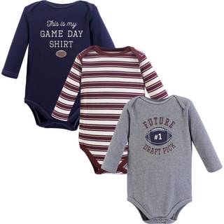 Hudson baby unisex baby bomuld langærmet bodysuits fodbold 6-9 måneder