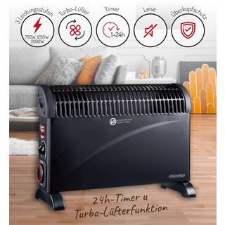 Mesko konvektor med turboventilator og timer