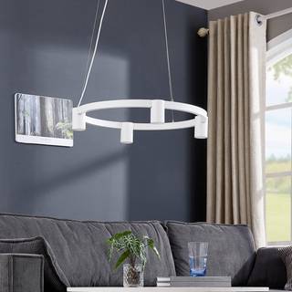 Arcchio hængelampe Brinja, hvid, Ø 64 cm, 4 lyskilder, GU10
