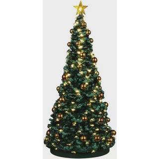 Lemax Juletræ med guldfarvede kugler og lys