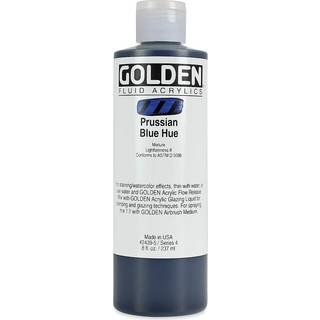 Fluid Acrylics af Golden Prussian Blue Hue 8 Fl. oz. Blaske professionel akrylmaling halvtransparent