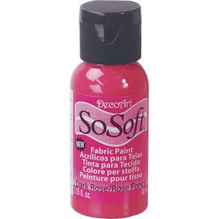 Decoart DSS94-26 Sosoft Stof Acrylics Paint 1-ounce Dark Rose