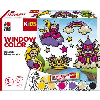 Fun & Fancy Vinduesmaling Prinsesser 6x25ml + motiver