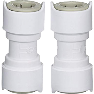 Samlekobling Whale Equal Straight, plast, Whale Quick Connect 15 mm (WS15) (indvendig), hvid, 2-pack