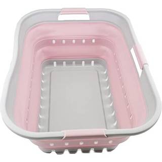 Sammart 42L (11 gallon) Sammenfoldelig plastvaskkurv - sammenfoldelig pop op -opbevaringsbeholder/arrang?r - b?rbart vaskekar - Rumbesparende h?m