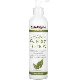 Nutribiotic - Hand & Body Lotion Citrus 8 fl oz | Bionedbrydeligt | Vegansk | Blid fugtgivende | Ingen farvestoffer eller farvestoffer | pH afbal
