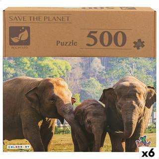 Puslespil Colorbaby Elephant 500 Dele 61 x 46 x 0,1 cm