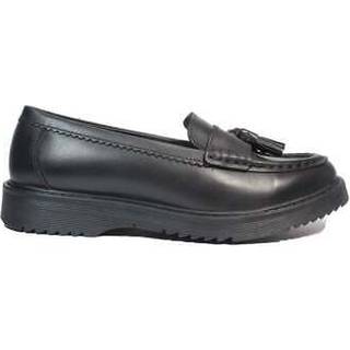 Start Rite Start-Rite Infinity Leather Slip On Chunky Sole Loafer School Black Shoes - F & G Fit