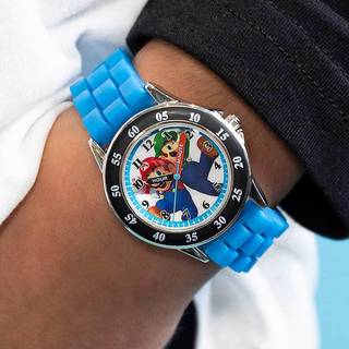 Super Mario Brothers GSM3044ARG Time Teacher Children's Watch - W01154