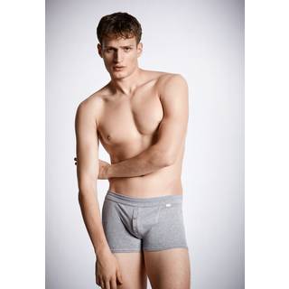 Schiesser Revival Herren Shorts grau Reine Baumwolle unifarben