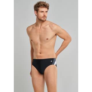 Schiesser Herren Badeslip schwarz unifarben