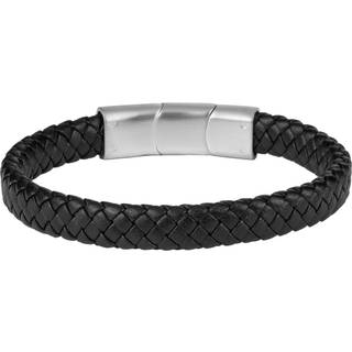 Jacques Lemans S-B123A Herren-Armband Leder Schwarz