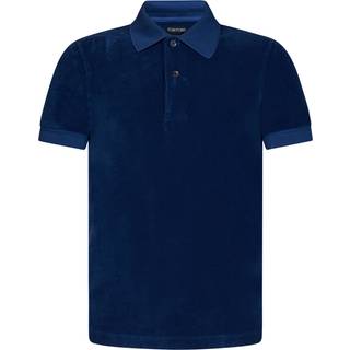 Tom Ford Cotton-blend terry polo shirt - blue - EU 58