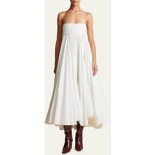 Khaite Lally cotton midi dress - white - XS