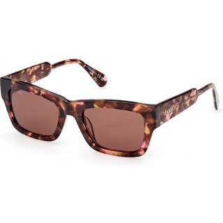 MAX&Co Kvinde MO0081 55E Solbriller Acetat Havana Brun Firkantet Normal