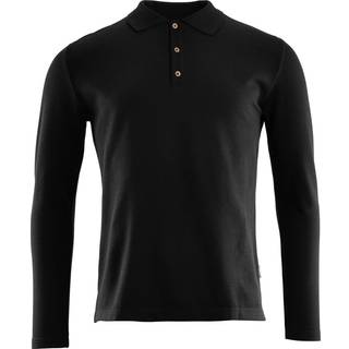 Aclima Men's LeisureWool Pique Shirt Long Sleeve Jet Black, L