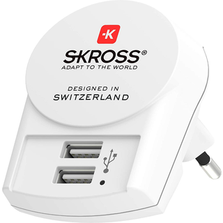 SKROSS Euro USB Charger - 2xType A - BULK
