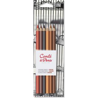 CONTE Blister X6 Sketching Pencils Sangui