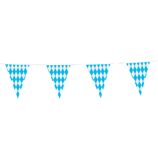 10 m Bavarian Vimpler Blå & Hvide – Perfekt til Oktoberfest, både inde og ude