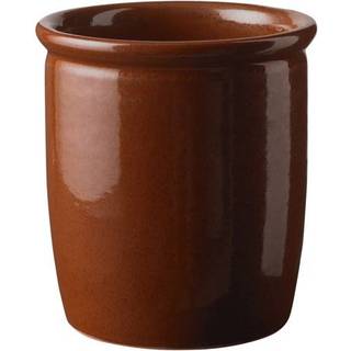 Knabstrup Keramik syltekrukke brun 1 liter