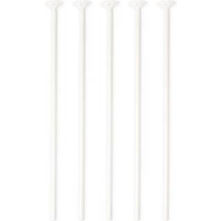 Hvide papir ballonpinde, 10 stk