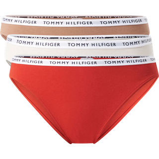 Tommy Hilfiger 3-pak Recycled Essentials Bikini - Nature/Red - Large