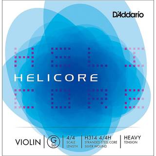 D'Addario Orchestral - Helicore 4/4 Størrelse Violin String - Silver Wound Ging - H314 4/4H - G String kun - Tung spænding