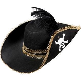 Piratenhut mit Totenkopf und Feder
