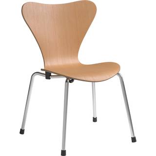 Fritz Hansen - Series 7 børnestol 3107 askefiner stålstel pulverlakeret lavender blue - Stole til børn - Arne Jacobsen - Blå - Metal/Træ