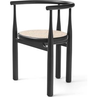 New Works Bukowski Chair French Cane Spisebordsstol Black Lacquer