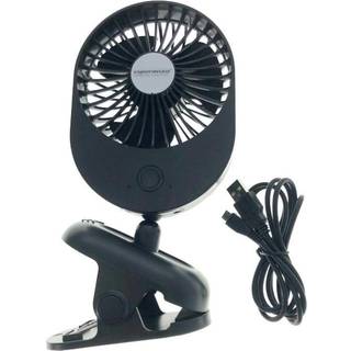 USB Ventilator Med Bordklemme | Sort | 2W | Bordventilator