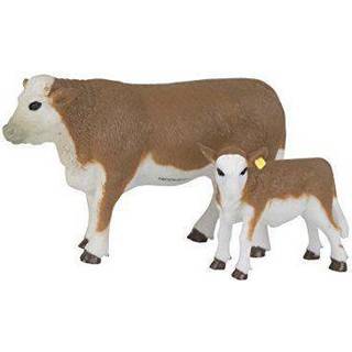 Big Country Toys Hereford Cow & Calf - 1:20 Scale - Hand Painted - Farm Toys - Farm Animal Toys