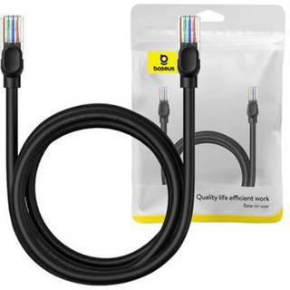 Baseus Ethernet CAT5 2m network cable (black) - Sort - 2 meter