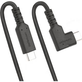 StarTech.com 6ft (2m) Rugged Right Angle USB-C Cable USB 3.2 Gen 1 (5 Gbps) USB C to C Data Transfer Cable 4K 60Hz DP Alt Mode 100W Power Delivery