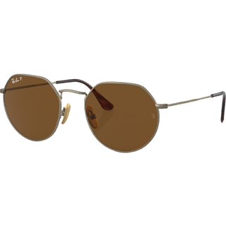 Ray - Ban Unisex RB8165 920757 Solbriller Titanium Guld Brun Geometrisk Polariseret