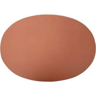 Ørskov Ørskov dækkeserviet læder oval 47x34 cm Cognac