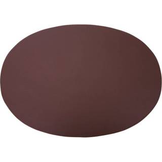 Ørskov Ørskov dækkeserviet læder oval 47x34 cm Brun