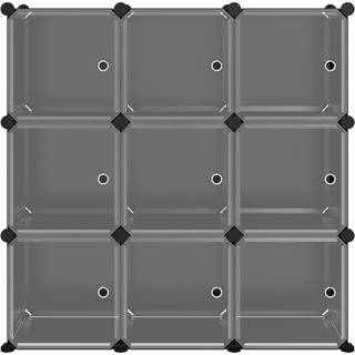 Kubeformede Opbevaringskasser Pp - Sort og gennemsigtig / 94.5 x 31.5 x 93.5 cm