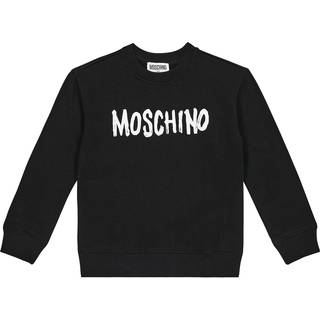 Moschino Kids Logo cotton-blend sweatshirt - black - Y 5