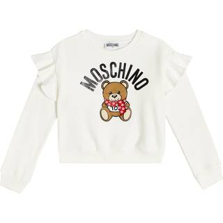 Moschino Kids Teddy Bear cotton-blend sweatshirt - white - Y 12