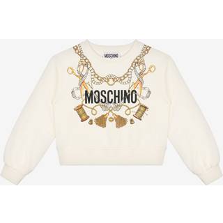 Moschino Kids Logo cotton-blend sweatshirt - white - Y 8