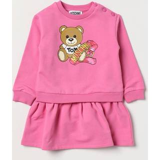 Moschino Kids Printed cotton-blend jersey dress - pink - Y 12
