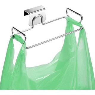 Oysir stor rustfrit stål papirkurvspose indehaver til køkkenskabe døre og skabe under vaskeposeholder affaldspose Holder køkkenaffald kan køkken